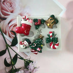 Christmas Snowman Silicone Mold Socks Leaf Bell Tree Cake Decoration Chocolate Fondant Baking Supplies 3D Art Xmas Molds Snowflake Silicone Mold Santa Claus Snowman Christmas Tree Fondant Mold Stevvex
