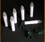 Christmas Tree Clip Candle Warm White Battery Operated Waterproof LED Flameless Taper Ivory Floating Candles with Remote Timer Ideal For Home Flameless Flashing With Remote And Suction Cup LED Candles For Halloween Birthday Garden Decoration Stevvex