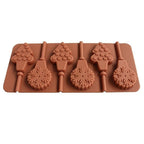Christmas Tree Snowflake Lollipop Shape Silicone Chocalate Ice Cake Mold Mold Kitchen Baking Mold Silicone Popsicle Molds Cake Ice Pop Molds Homemade Ice Cream Mold Reusable Soft Molds For Kitchen Accessories