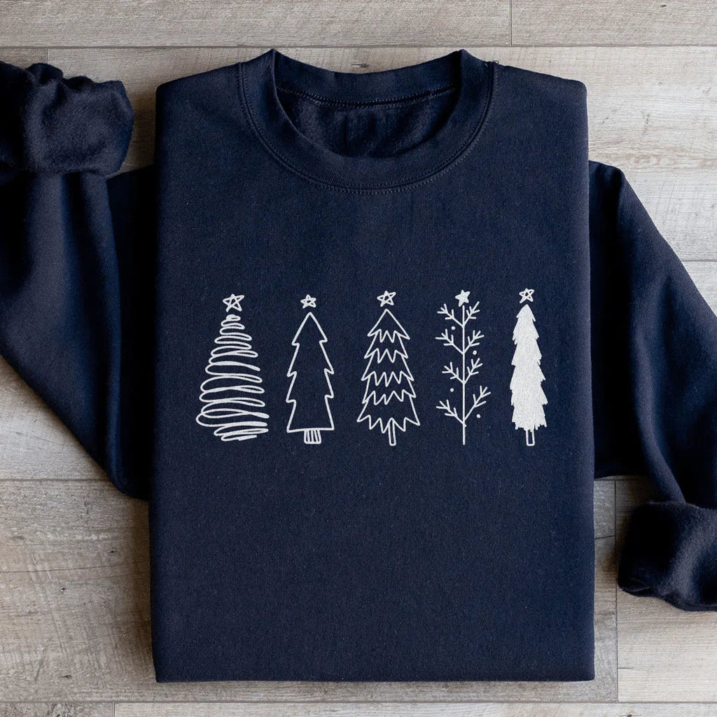 Christmas Trees Sweatshirt Peachy Sunday