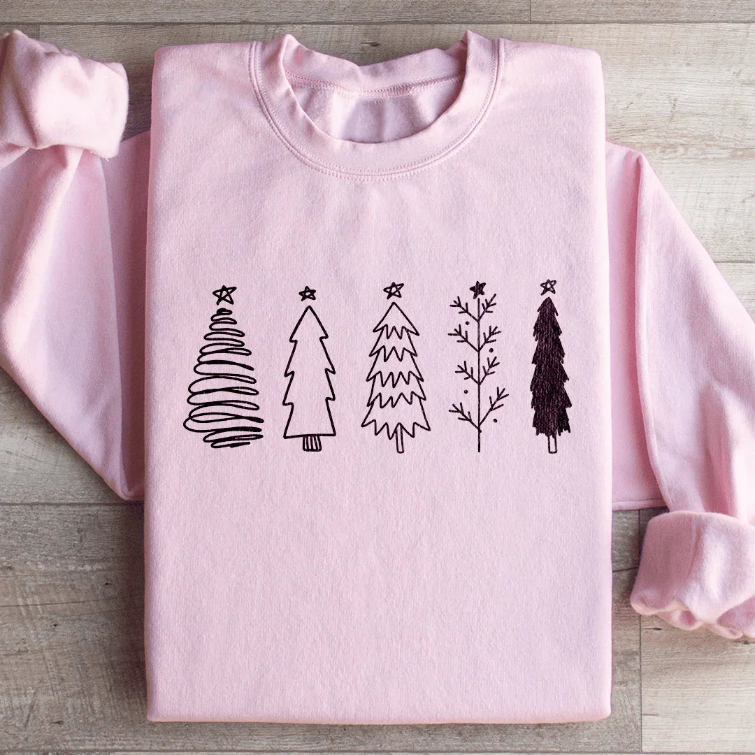 Christmas Trees Sweatshirt Peachy Sunday