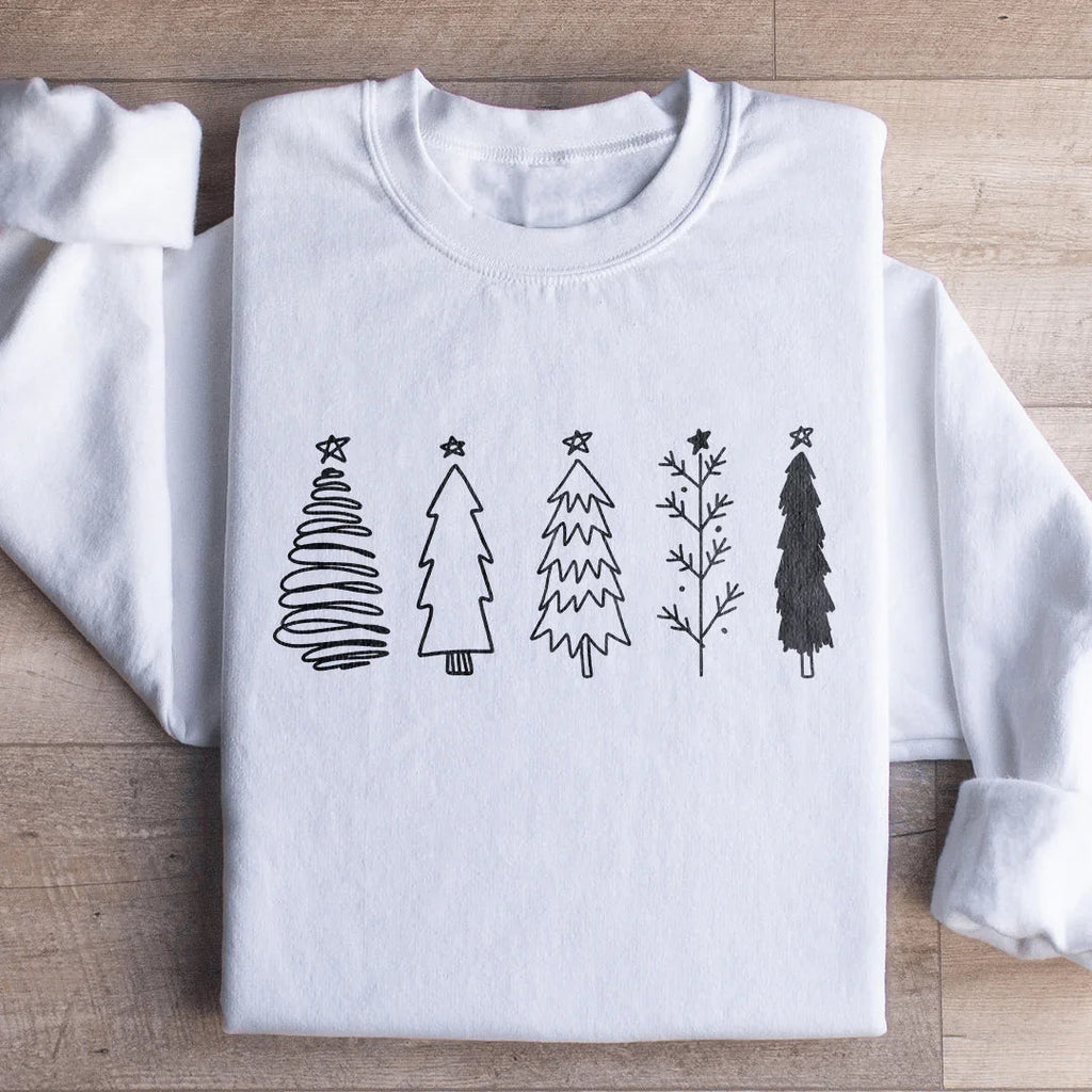 Christmas Trees Sweatshirt Peachy Sunday