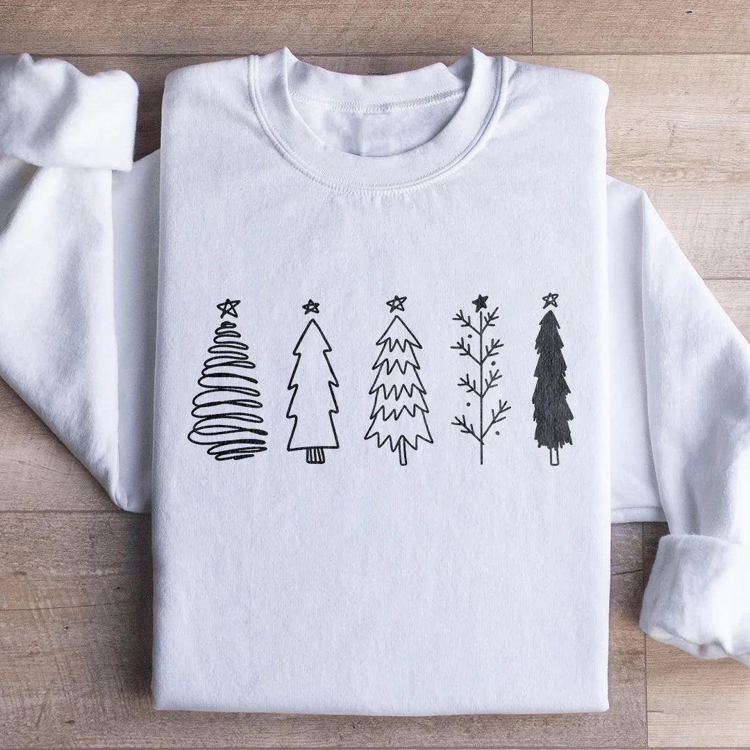 Christmas Trees Sweatshirt Peachy Sunday
