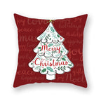 Christmas Xmas Red Pillow Case Tree Decoration Xmas Series Cushion Cover Case Pillow Zippered Square Pillowcase Santa Claus Cushion Cover Christmas Decorations For Home Snowman 45x45CM Stevvex