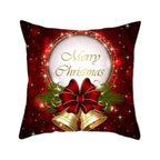 Christmas Xmas Red Pillow Case Tree Decoration Xmas Series Cushion Cover Case Pillow Zippered Square Pillowcase Santa Claus Cushion Cover Christmas Decorations For Home Snowman 45x45CM Stevvex