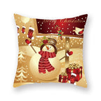 Christmas Xmas Red Pillow Case Tree Decoration Xmas Series Cushion Cover Case Pillow Zippered Square Pillowcase Santa Claus Cushion Cover Christmas Decorations For Home Snowman 45x45CM Stevvex