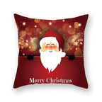 Christmas Xmas Red Pillow Case Tree Decoration Xmas Series Cushion Cover Case Pillow Zippered Square Pillowcase Santa Claus Cushion Cover Christmas Decorations For Home Snowman 45x45CM Stevvex