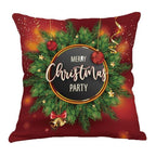 Christmas Xmas Red Pillow Case Tree Decoration Xmas Series Cushion Cover Case Pillow Zippered Square Pillowcase Santa Claus Cushion Cover Christmas Decorations For Home Snowman 45x45CM Stevvex