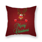 Christmas Xmas Red Pillow Case Tree Decoration Xmas Series Cushion Cover Case Pillow Zippered Square Pillowcase Santa Claus Cushion Cover Christmas Decorations For Home Snowman 45x45CM Stevvex