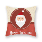 Christmas Xmas Red Pillow Case Tree Decoration Xmas Series Cushion Cover Case Pillow Zippered Square Pillowcase Santa Claus Cushion Cover Christmas Decorations For Home Snowman 45x45CM Stevvex