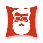 Christmas Xmas Red Pillow Case Tree Decoration Xmas Series Cushion Cover Case Pillow Zippered Square Pillowcase Santa Claus Cushion Cover Christmas Decorations For Home Snowman 45x45CM Stevvex