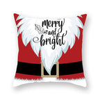 Christmas Xmas Red Pillow Case Tree Decoration Xmas Series Cushion Cover Case Pillow Zippered Square Pillowcase Santa Claus Cushion Cover Christmas Decorations For Home Snowman 45x45CM Stevvex