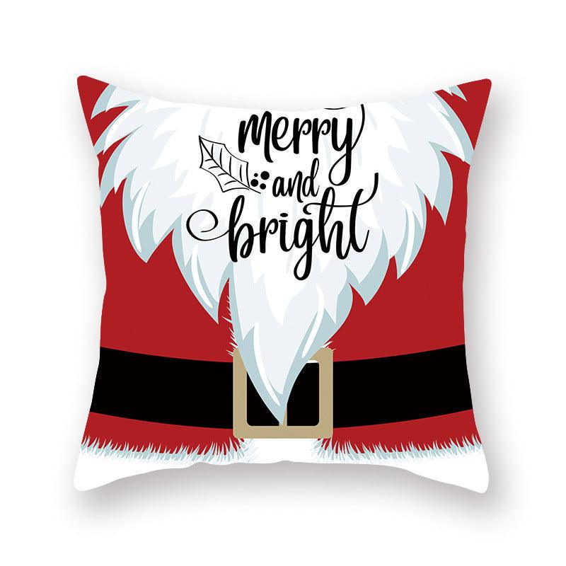 Christmas Xmas Red Pillow Case Tree Decoration Xmas Series Cushion Cover Case Pillow Zippered Square Pillowcase Santa Claus Cushion Cover Christmas Decorations For Home Snowman 45x45CM Stevvex