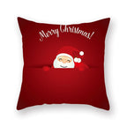 Christmas Xmas Red Pillow Case Tree Decoration Xmas Series Cushion Cover Case Pillow Zippered Square Pillowcase Santa Claus Cushion Cover Christmas Decorations For Home Snowman 45x45CM Stevvex