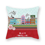 Christmas Xmas Red Pillow Case Tree Decoration Xmas Series Cushion Cover Case Pillow Zippered Square Pillowcase Santa Claus Cushion Cover Christmas Decorations For Home Snowman 45x45CM Stevvex