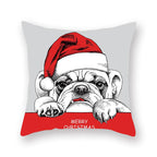 Christmas Xmas Red Pillow Case Tree Decoration Xmas Series Cushion Cover Case Pillow Zippered Square Pillowcase Santa Claus Cushion Cover Christmas Decorations For Home Snowman 45x45CM Stevvex