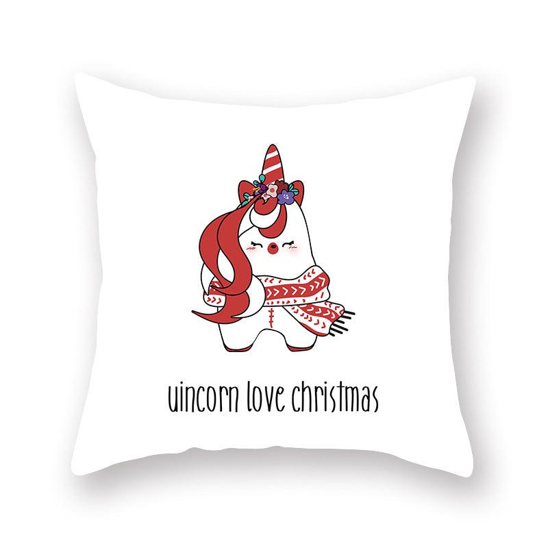 Christmas Xmas Red Pillow Case Tree Decoration Xmas Series Cushion Cover Case Pillow Zippered Square Pillowcase Santa Claus Cushion Cover Christmas Decorations For Home Snowman 45x45CM Stevvex