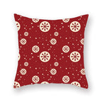 Christmas Xmas Red Pillow Case Tree Decoration Xmas Series Cushion Cover Case Pillow Zippered Square Pillowcase Santa Claus Cushion Cover Christmas Decorations For Home Snowman 45x45CM Stevvex