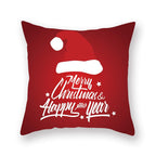 Christmas Xmas Red Pillow Case Tree Decoration Xmas Series Cushion Cover Case Pillow Zippered Square Pillowcase Santa Claus Cushion Cover Christmas Decorations For Home Snowman 45x45CM Stevvex