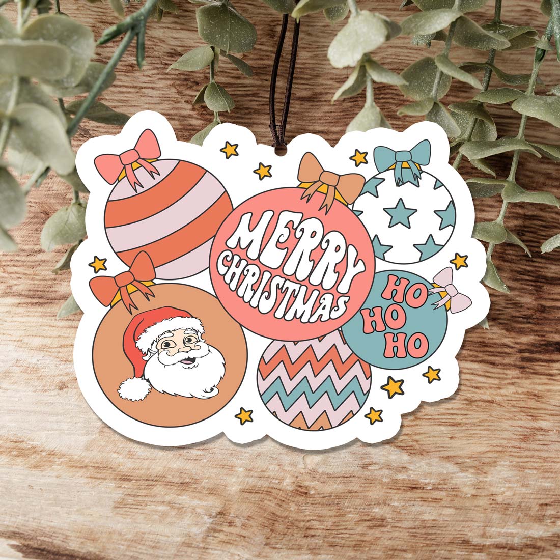Christmas Hanging Air Freshener Balls Scented Car Home Holiday Ornaments BandsCo Straps