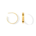 Chunky Gold Plated Recycled Bombshell Hoop Earrings Sustainable Handcrafted BandsCo Straps