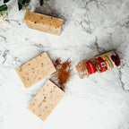 Cinnamon Latte Soap Bar - Spicy Cinnamon Coffee Scent With Coffee Grounds BandsCo Straps