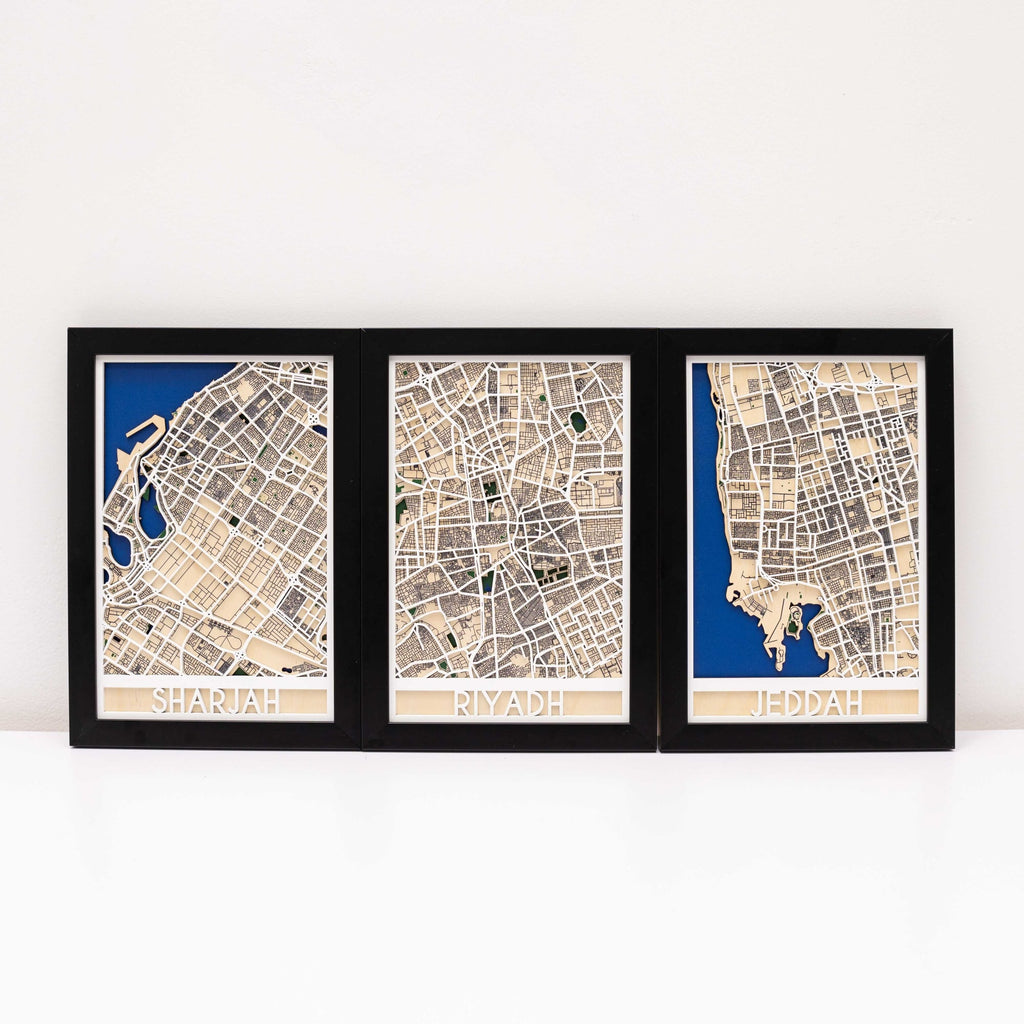 3D City Map Custom Enjoy The Wood