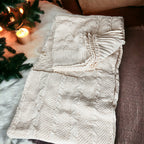 Claret Knit Sweater Throw Lightweight Cozy Blanket For Couch Bed BandsCo Straps