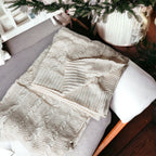 Claret Knit Sweater Throw Lightweight Cozy Blanket For Couch Bed BandsCo Straps