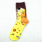 Classic Autumn Winter Retro Personality Art Van Gogh Mural World Famous Oil Painting Female Sock For Men And Women Stevvex