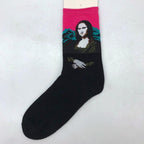 Classic Autumn Winter Retro Personality Art Van Gogh Mural World Famous Oil Painting Female Sock For Men And Women Stevvex