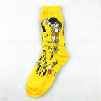Classic Autumn Winter Retro Personality Art Van Gogh Mural World Famous Oil Painting Female Sock For Men And Women Stevvex