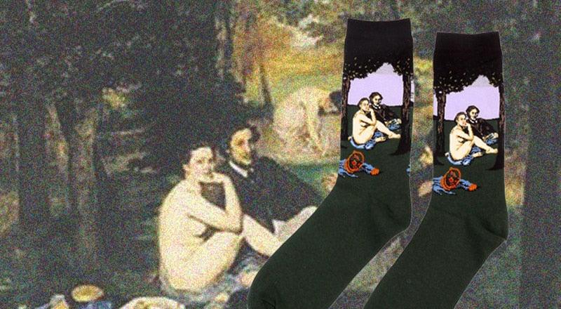 Classic Autumn Winter Retro Personality Art Van Gogh Mural World Famous Oil Painting Female Sock For Men And Women Stevvex