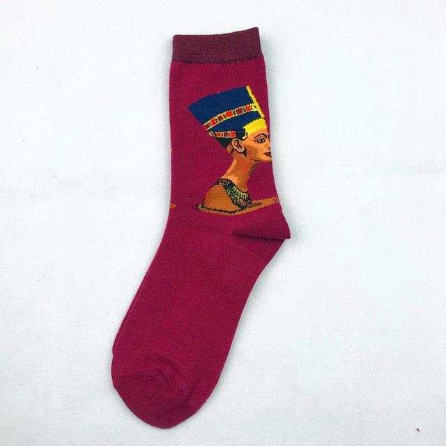 Classic Autumn Winter Retro Personality Art Van Gogh Mural World Famous Oil Painting Female Sock For Men And Women Stevvex