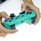 Classic Blue Bluetooth Wireless Joystick Gamepad Controller Compatible With PC Monitor Laptop Stevvex