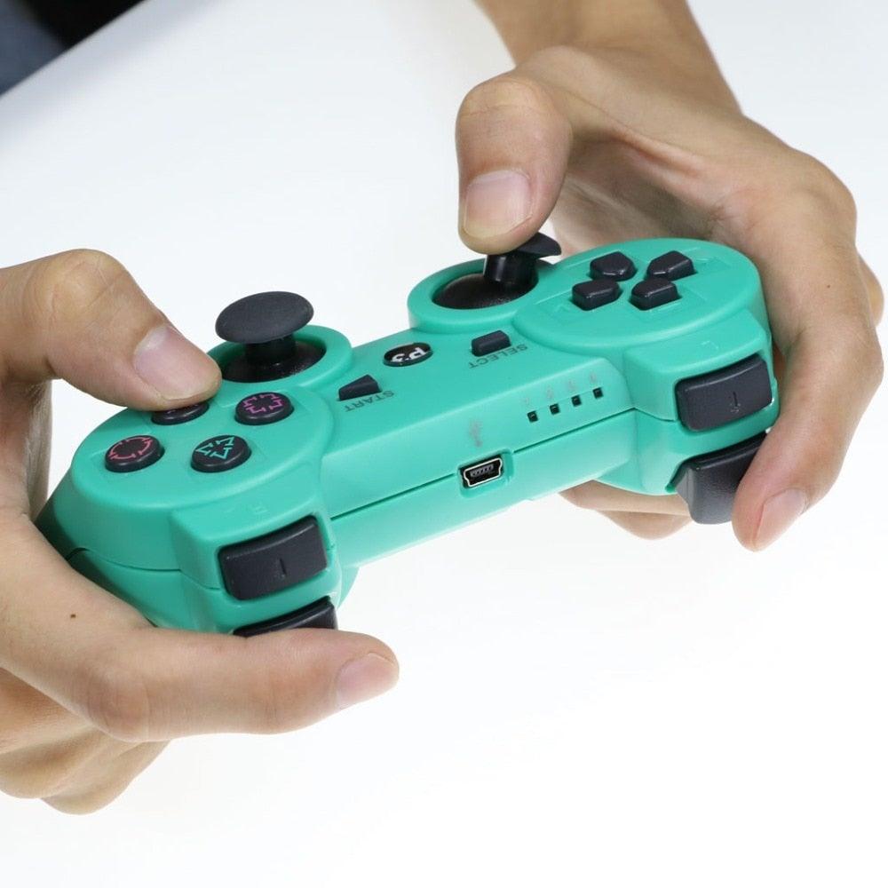 Classic Blue Bluetooth Wireless Joystick Gamepad Controller Compatible With PC Monitor Laptop Stevvex