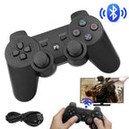 Classic Blue Bluetooth Wireless Joystick Gamepad Controller Compatible With PC Monitor Laptop Stevvex