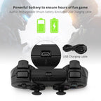 Classic Blue Bluetooth Wireless Joystick Gamepad Controller Compatible With PC Monitor Laptop Stevvex
