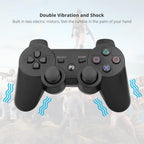 Classic Blue Bluetooth Wireless Joystick Gamepad Controller Compatible With PC Monitor Laptop Stevvex