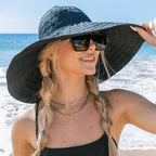 Classic Bow Accent Sunhat Extra Wide Brim