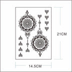 Classic Brown And Black Temporary Tattoo For Hands And Body Stickers Black Luxury Tattoos for Women Girls