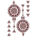 Classic Brown And Black Temporary Tattoo For Hands And Body Stickers Black Luxury Tattoos for Women Girls