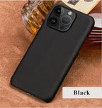 Classic Brown Genuine Leather Phone Case for iPhone 13 14 Pro Max 12 Mini 11 12 Pro Max Leather Cover Bumper Phone Case Compatible With iPhone Genuine Leather Slim Back Cover