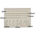 Classic Cake Frame Silicone Mold Unique Reusable Kitchen Baking Tools Candy Chocolate Pastry Fondant Moulds Dessert Lace Decoration Scroll Cake Border Silicone Molds Stevvex