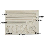 Classic Cake Frame Silicone Mold Unique Reusable Kitchen Baking Tools Candy Chocolate Pastry Fondant Moulds Dessert Lace Decoration Scroll Cake Border Silicone Molds Stevvex