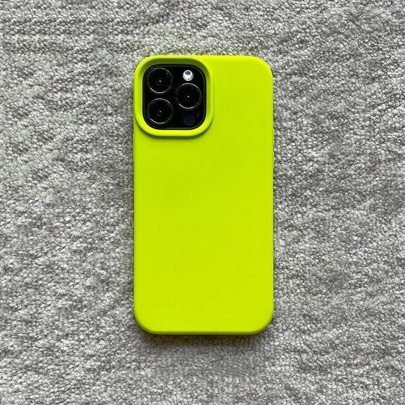 Classic Candy Color Silicone Case For iphone 13 12 Mini 14 13 Pro Max Camera Lens Protective Bumper Cover For iPhone 14 12 Pro Soft Flexible Silicone Slim Fit Case For Iphone Stevvex