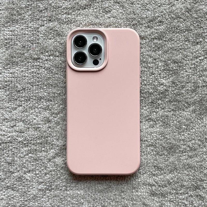 Classic Candy Color Silicone Case For iphone 13 12 Mini 14 13 Pro Max Camera Lens Protective Bumper Cover For iPhone 14 12 Pro Soft Flexible Silicone Slim Fit Case For Iphone Stevvex