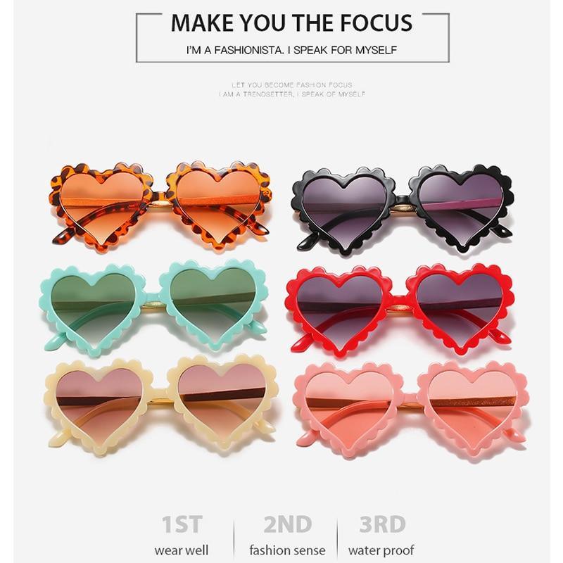 Classic Children's Fashionable  Cute Heart-Shaped Sunglasses  Designer Personalized Flower  Love Baby Sunglasses  Block 90% Of UVB and UVA Rays over sized heart shaped sunglasses Stevvex