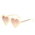 Classic Children's Fashionable  Cute Heart-Shaped Sunglasses  Designer Personalized Flower  Love Baby Sunglasses  Block 90% Of UVB and UVA Rays over sized heart shaped sunglasses Stevvex