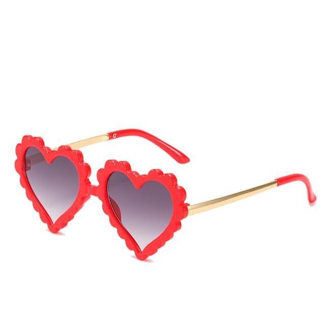 Classic Children's Fashionable  Cute Heart-Shaped Sunglasses  Designer Personalized Flower  Love Baby Sunglasses  Block 90% Of UVB and UVA Rays over sized heart shaped sunglasses Stevvex